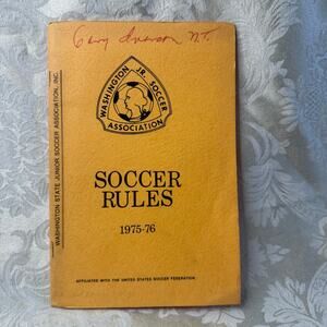 Vintage 1975-76 WA State Jr Soccer Rules FIFA Referee Guide Book